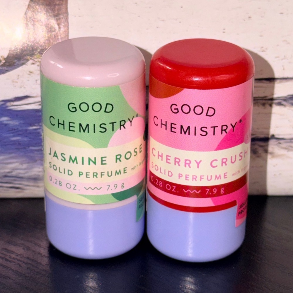 Good Chemistry Solid Perfume Duo Jasmine Rose & Cherry Crush Sticks NEW